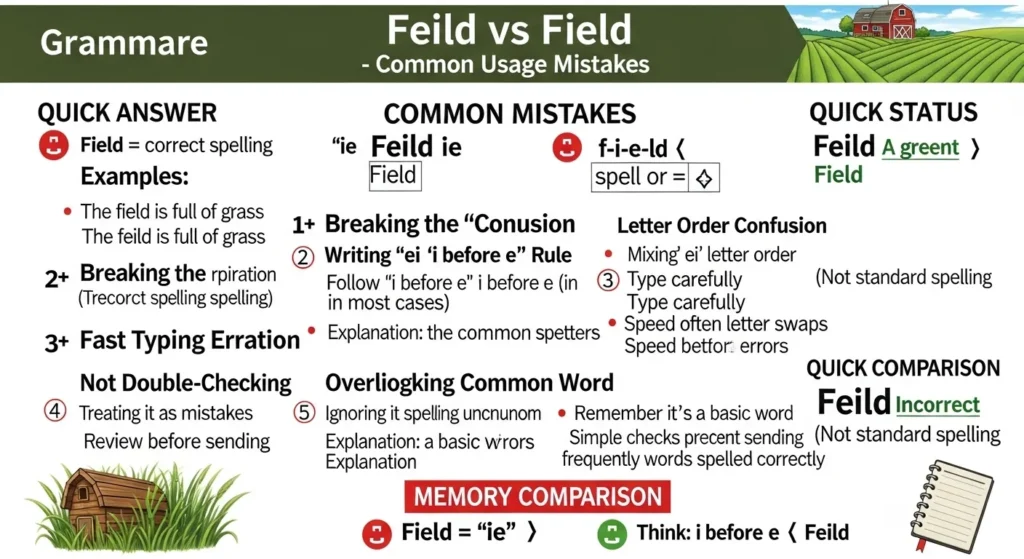 Common Mistakes with Feild vs Field
