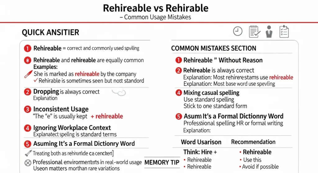 Common Mistakes with Rehireable or Rehirable