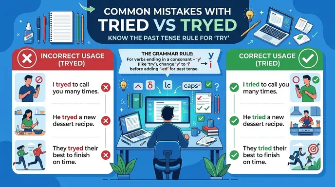Common Mistakes with Tried vs Tryed: 