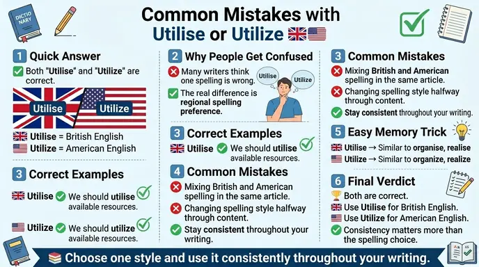 Common Mistakes with Utilise or Utilize