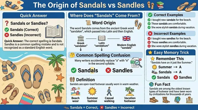 The Origin of Sandals vs Sandles