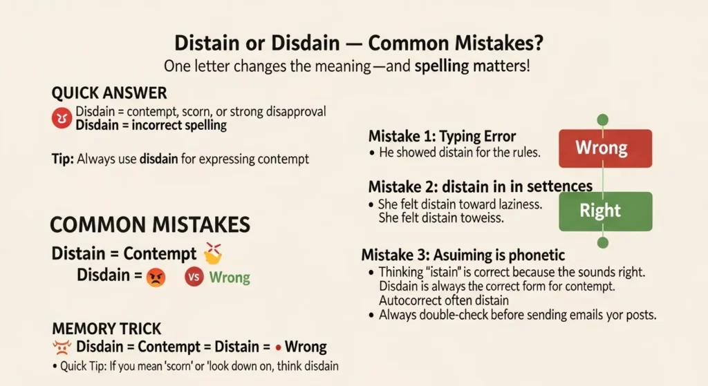 Common Mistakes with Distain or Disdain