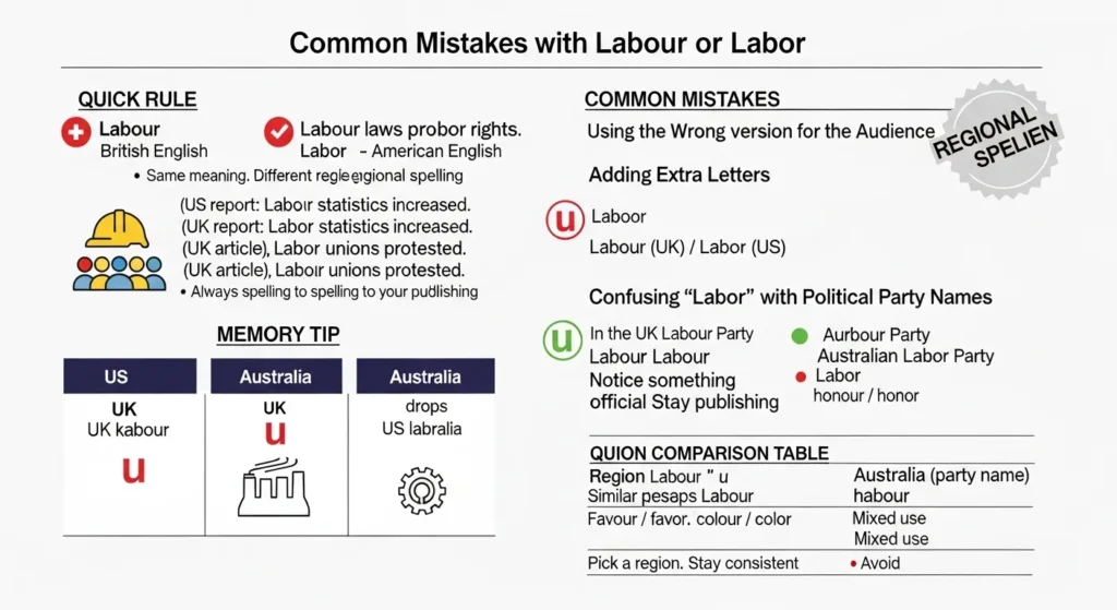 Common Mistakes with Labour or Labor ❌