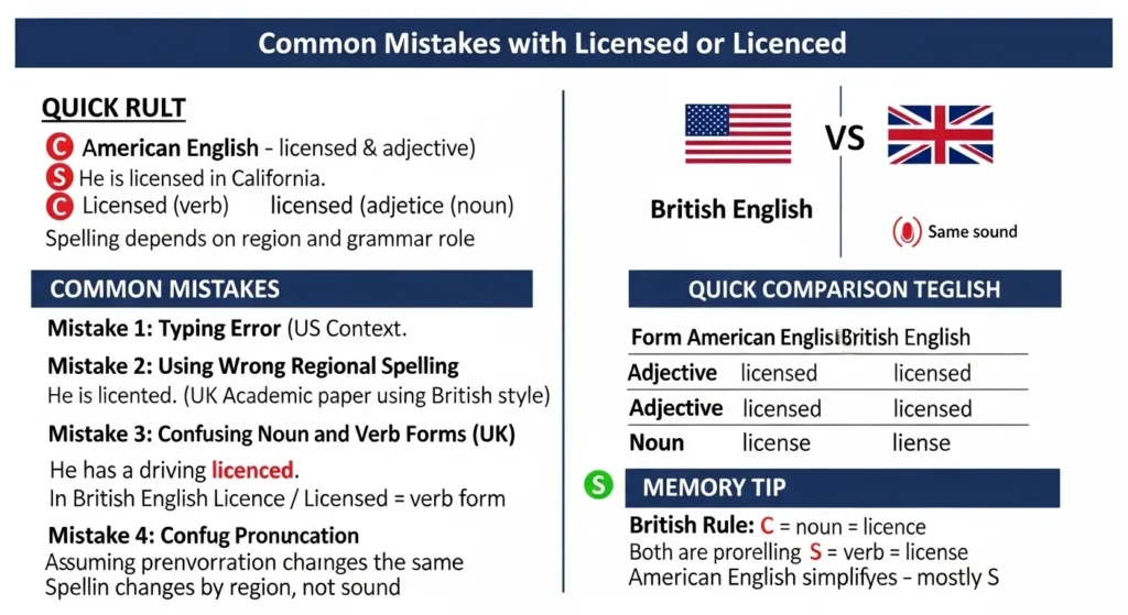 Common Mistakes with Licensed or Licenced