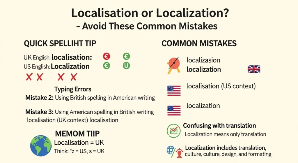 Common Mistakes with Localisation or Localization