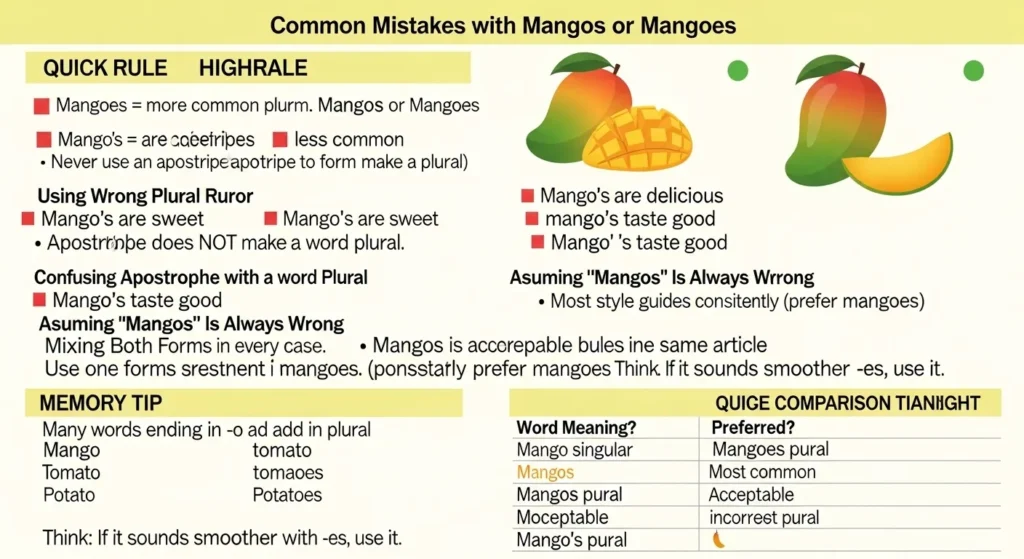 Common Mistakes with Mangos or Mangoes