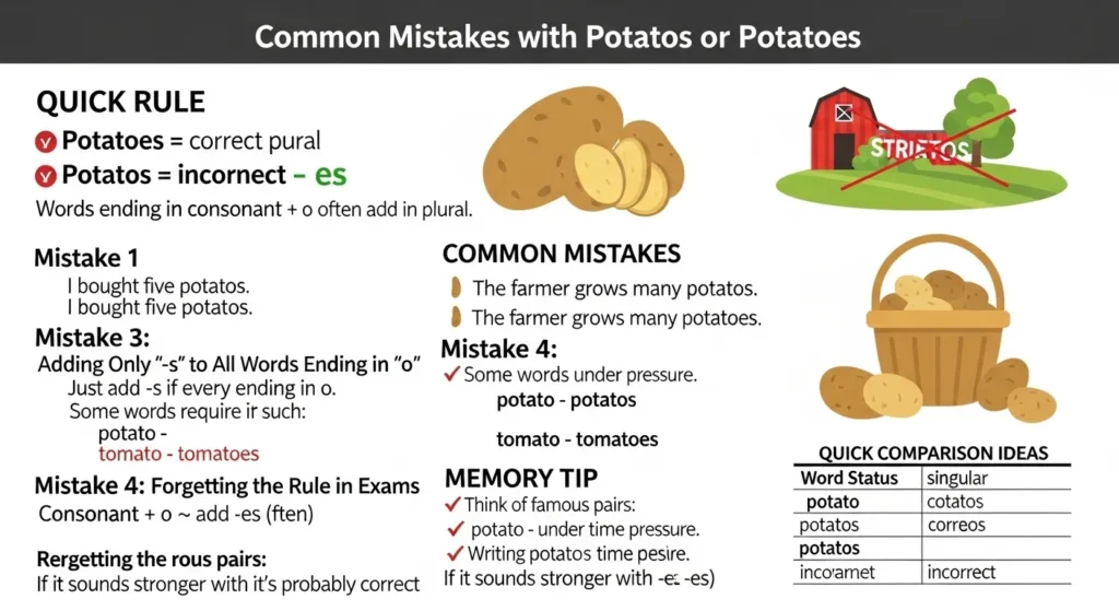 Common Mistakes with Potatos or Potatoes