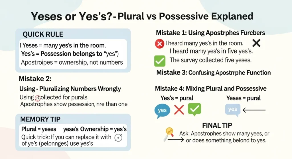 Common Mistakes with Yeses or Yes’s
