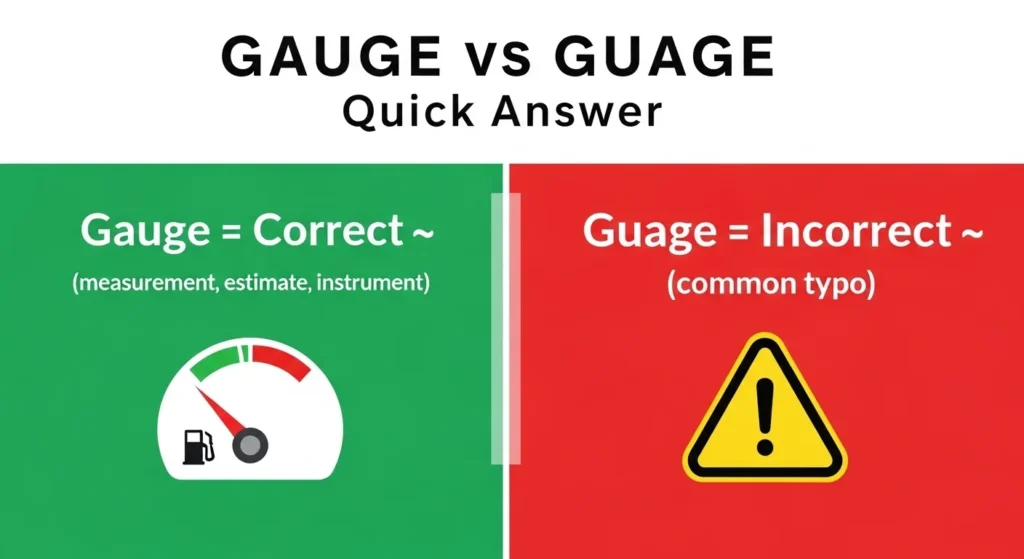Gauge or Guage: Quick Answer