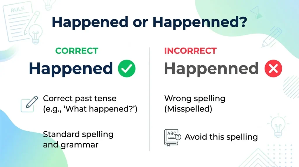 Happened or Happenned: Quick Answer