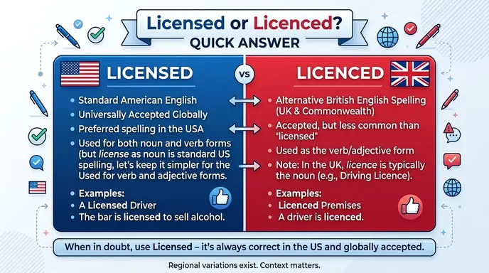 Licensed or Licenced: Quick Answer