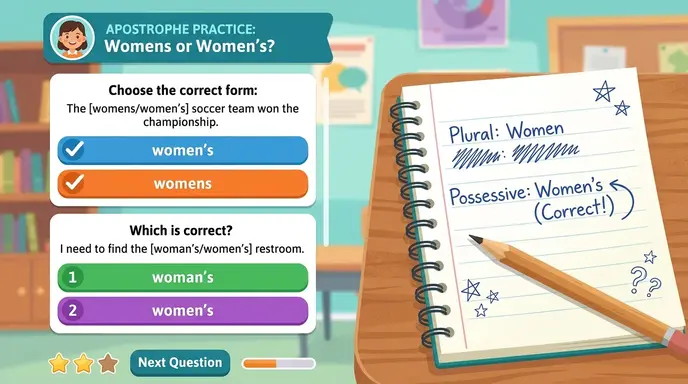 Practice Exercise: Womens or Women’s