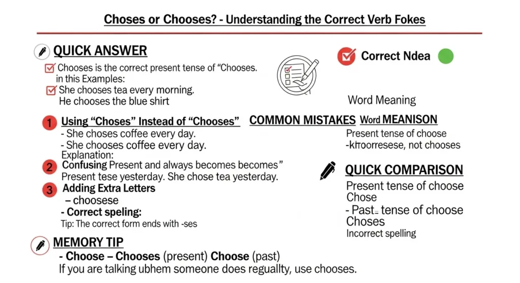 Common Mistakes with Choses or Chooses