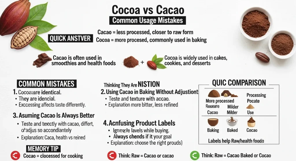 Common Mistakes with Cocoa or Cacao
