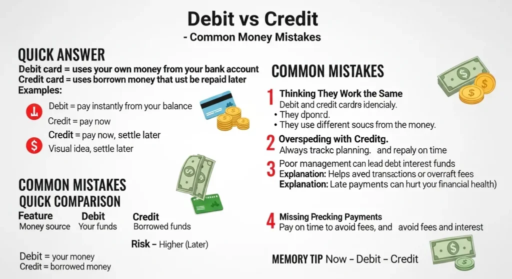 Common Mistakes with Debit or Credit