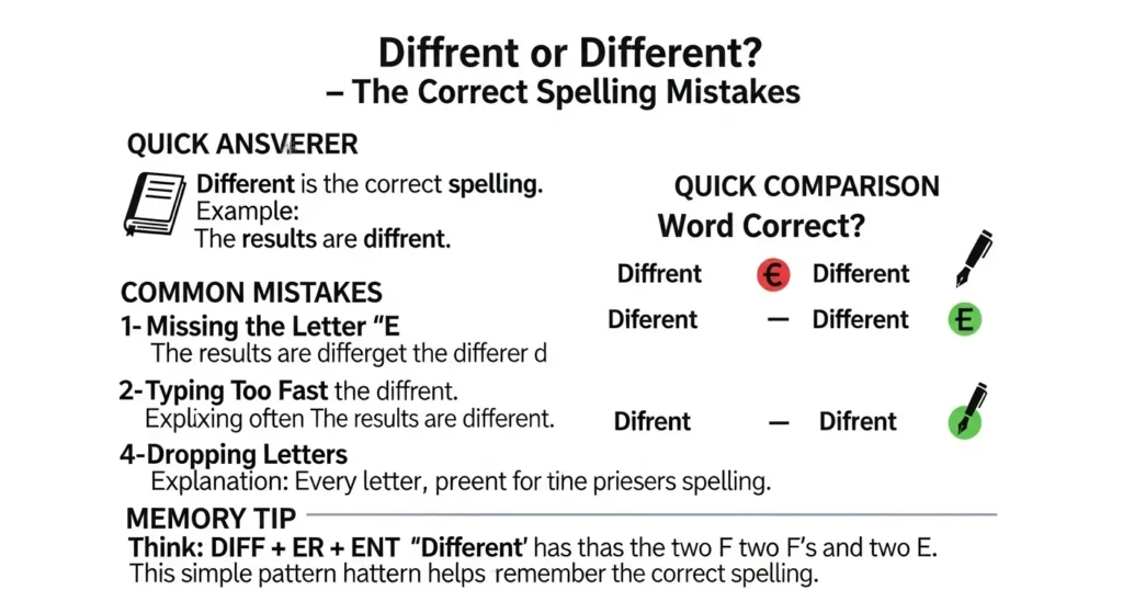Common Mistakes with Diffrent or Different