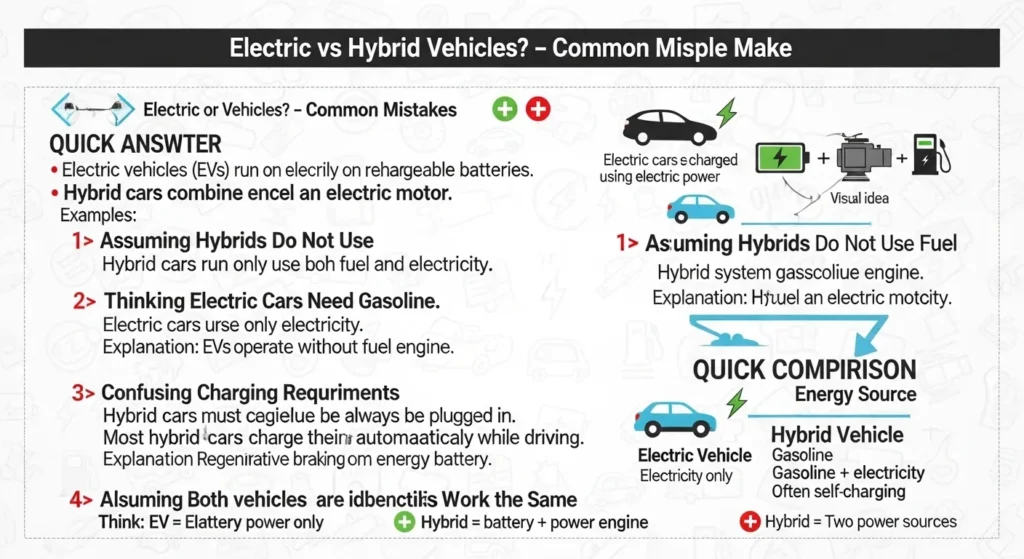 Common Mistakes with Electric or Hybrid Vehicles