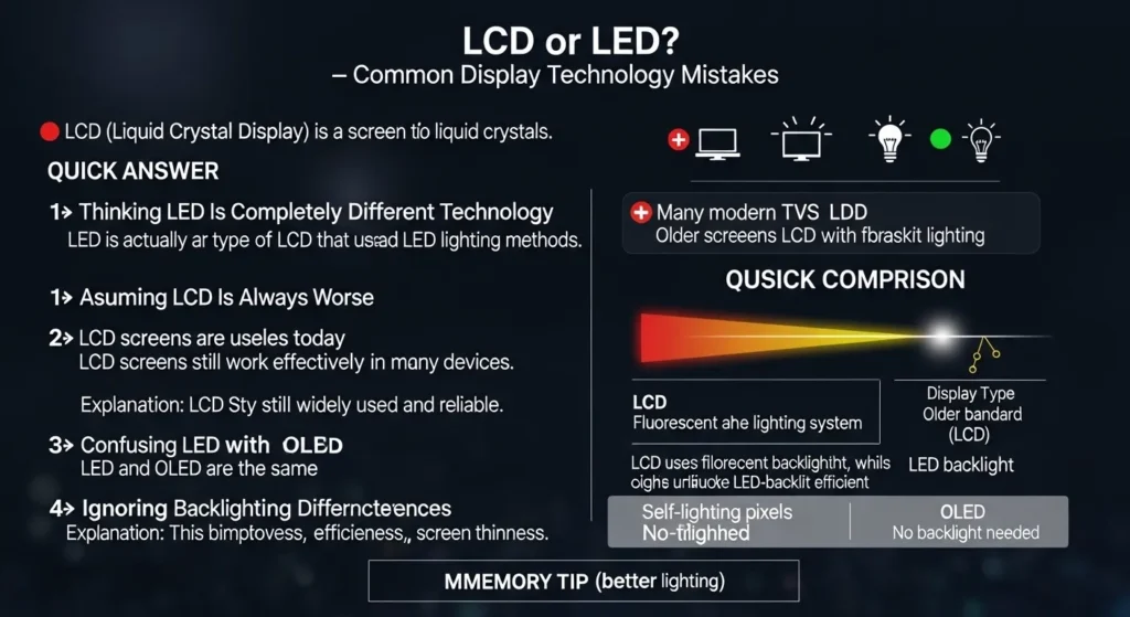 Common Mistakes with LCD or LED