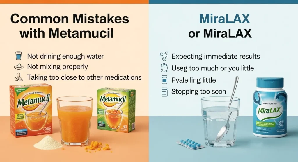 Common Mistakes with Metamucil or MiraLAX