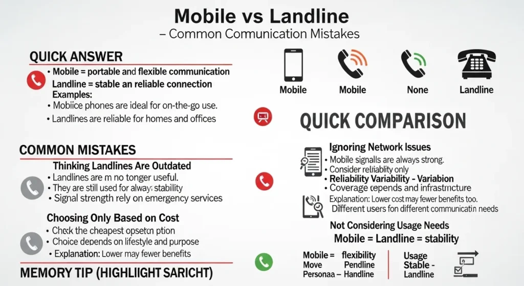Common Mistakes with Mobile or Landline