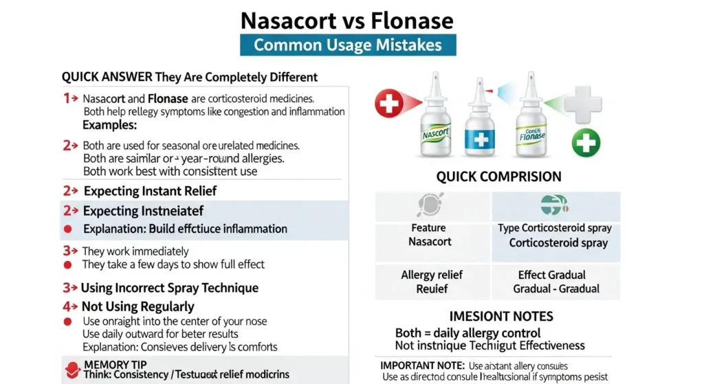 Common Mistakes with Nasacort or Flonase
