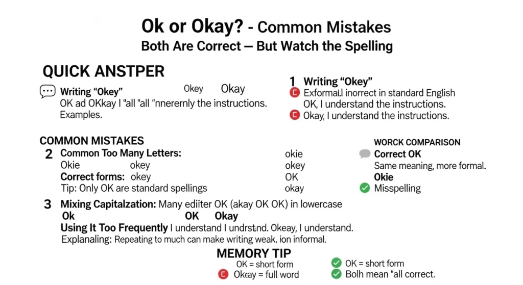 Common Mistakes with Ok or Okay