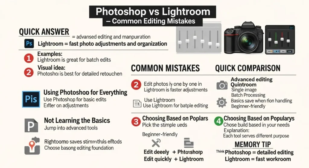 Common Mistakes with Photoshop or Lightroom