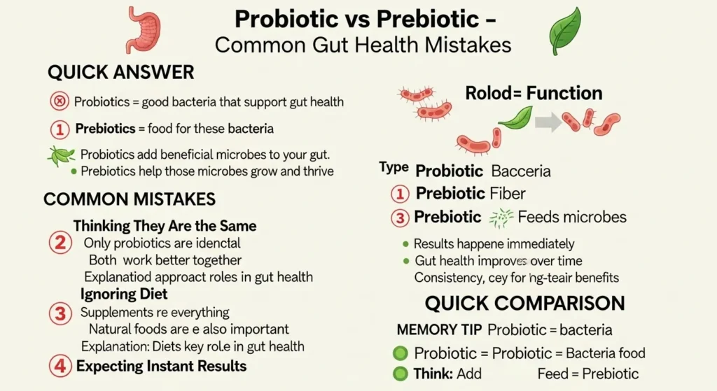 Common Mistakes with Probiotic or Prebiotic