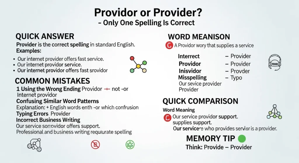 Common Mistakes with Providor or Provider