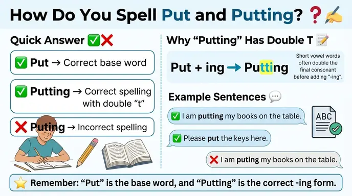 How Do You Spell Put and Putting