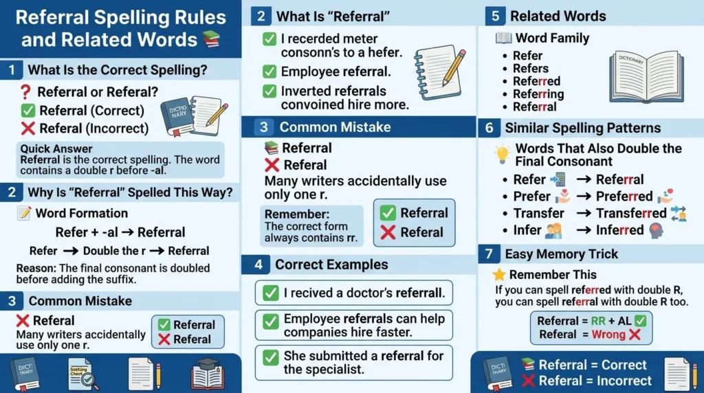 Referral Spelling Rules and Related Words 