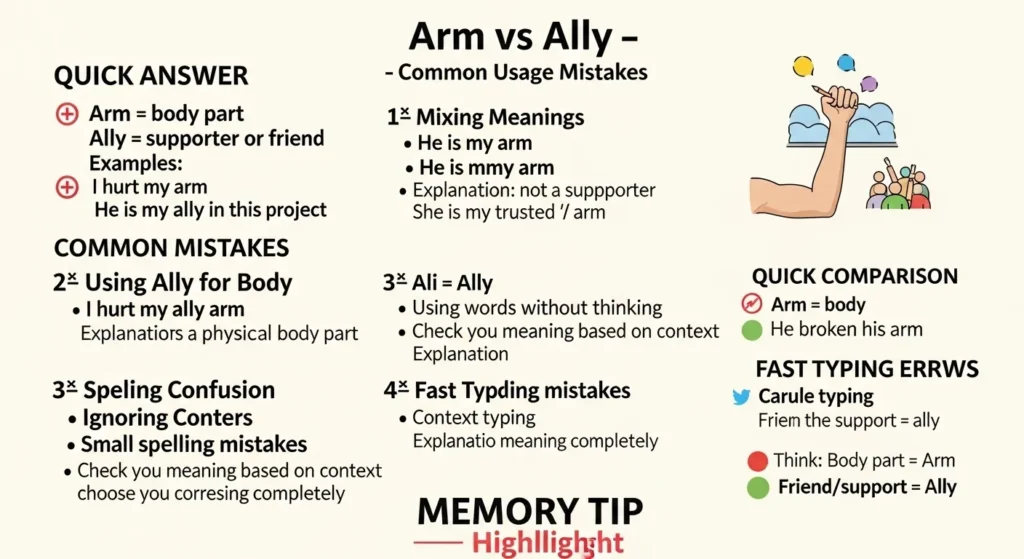 Common Mistakes with Arm or Ally 