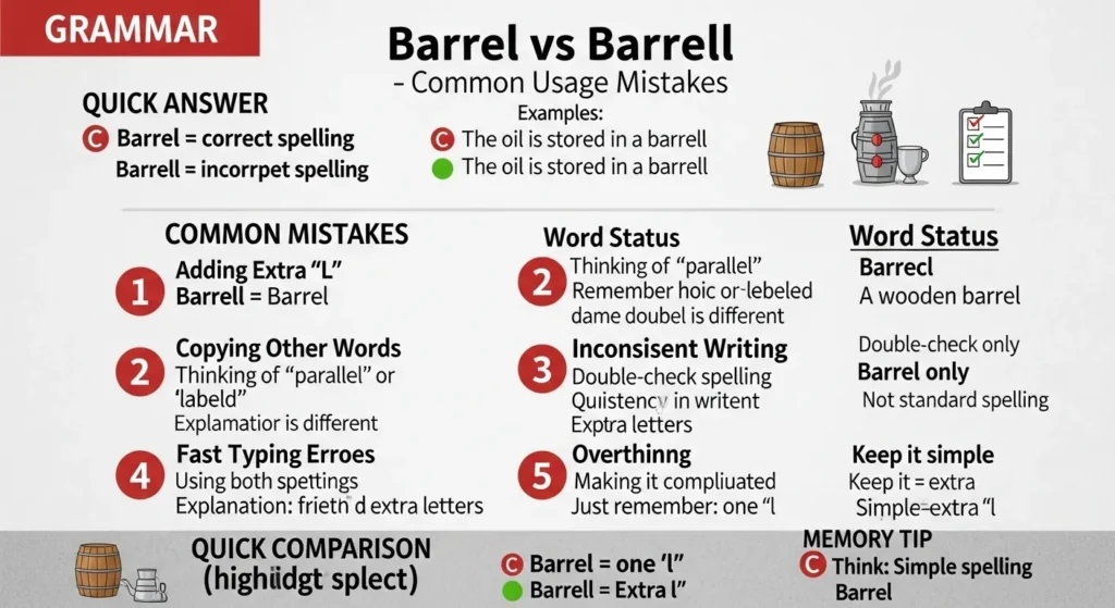 Common Mistakes with Barrel or Barrell 