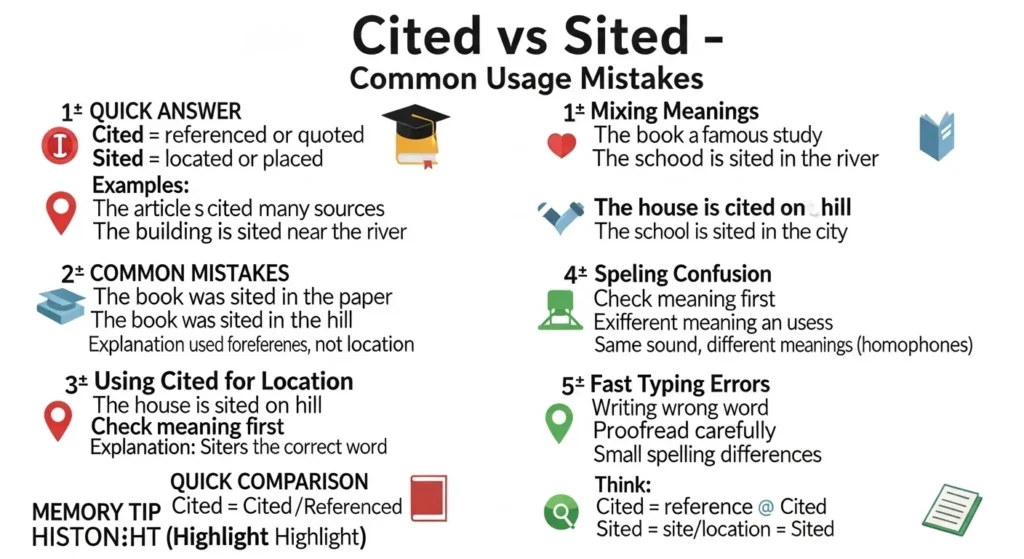 Common Mistakes with Cited or Sited