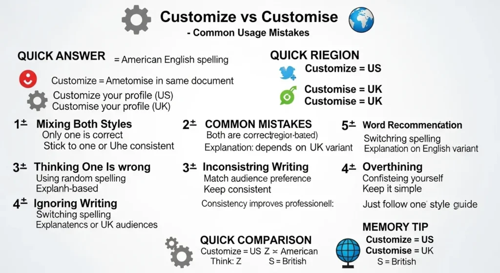 Common Mistakes with Customize or Customise