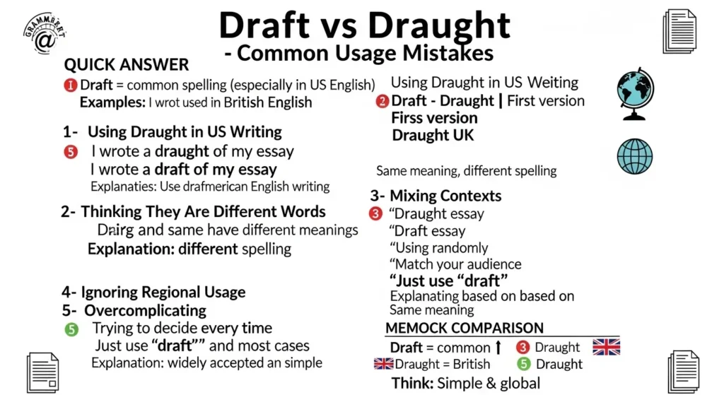 Common Mistakes with Draft or Draught