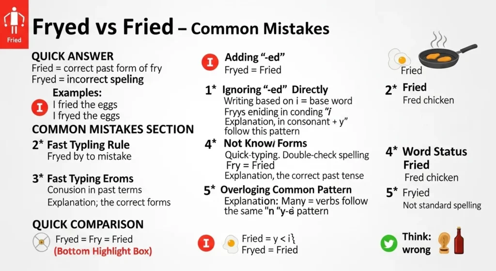 Common Mistakes with Fryed or Fried 
