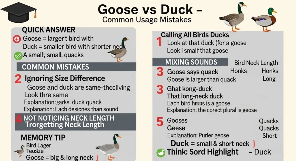 Common Mistakes with Goose or Duck 