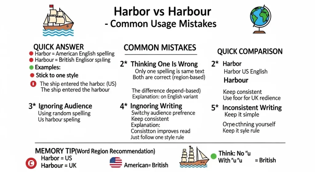 Common Mistakes with Harbor or Harbour
