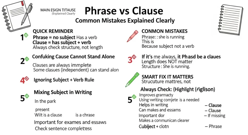 Common Mistakes with Phrase or Clause 