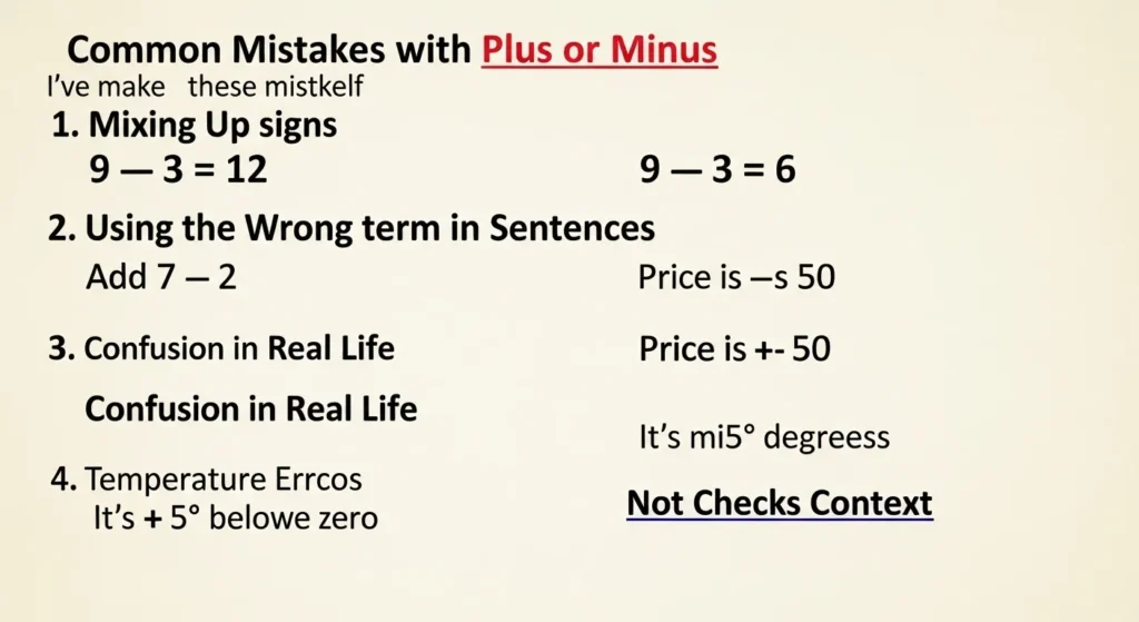 Common Mistakes with Plus or Minus