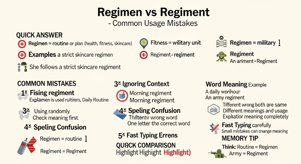 Common Mistakes with Regimen or Regiment 
