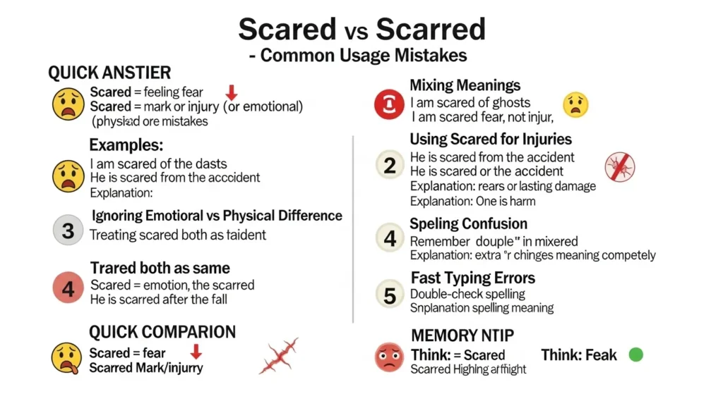Common Mistakes with Scared or Scarred 