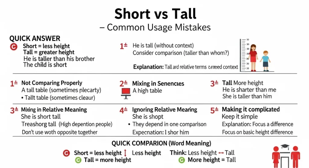 Common Mistakes with Short or Tall