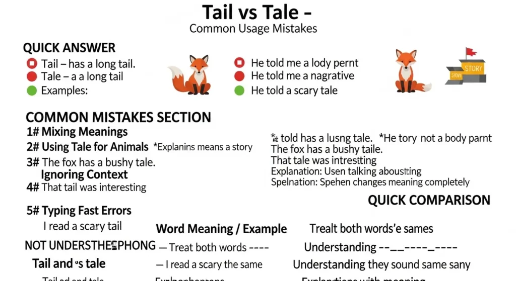 Common Mistakes with Tail or Tale