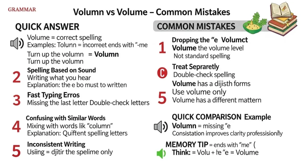 Common Mistakes with Volumn or Volume