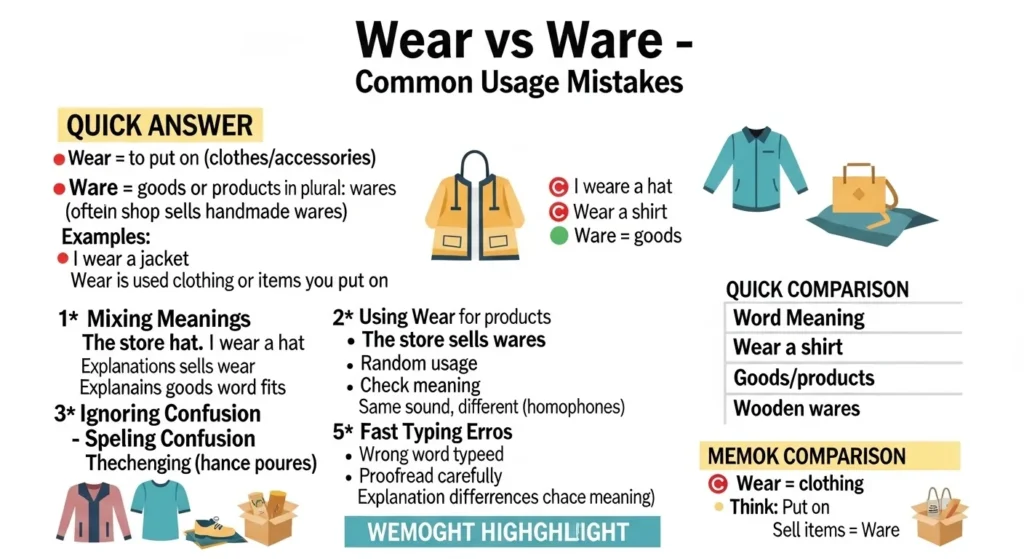 Common Mistakes with Wear or Ware 