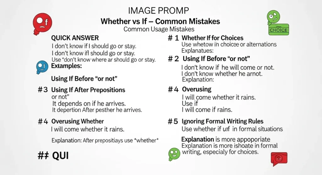 Common Mistakes with Whether or If
