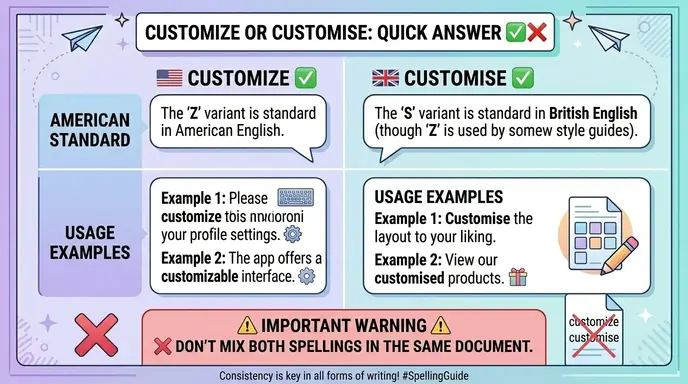 Customize or Customise: Quick Answer