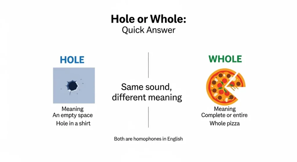 Hole or Whole : Quick Answer